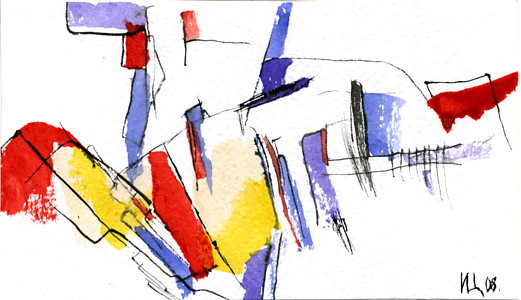 ALTAY LIK GALLERY PAINTINGS - ABSTRACT PROJECT WATERCOLORS